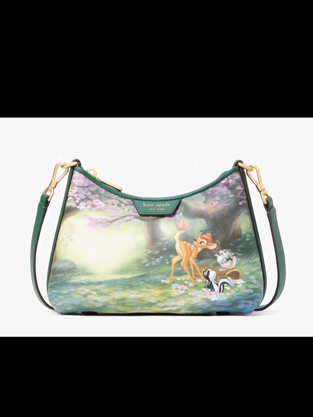 kate spade Green Bambi Printed Shoulder Bag